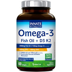 Innate Vitality empaque frontal mostrando beneficios y concentración