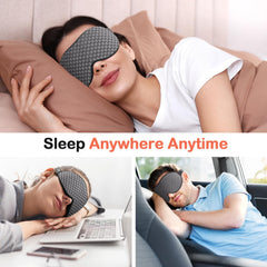 INNELO antifaz en ambiente de viaje para siesta mostrando confort