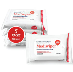 Innerest Mediwiper empaque frontal que comunica tamaño y sin alcohol