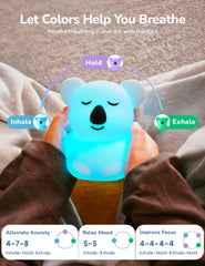 InnoCity Breathing Pal Kyle detalle de la luz que guía respiración, facilita concentración
