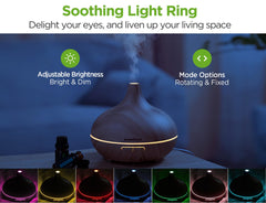 InnoGear anillo LED siete colores creando ambiente suave y relajante