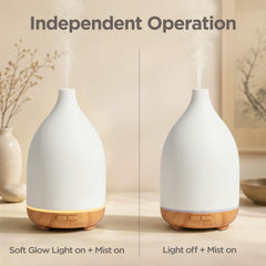 InnoGear difusor con luz nocturna creando ambiente cálido y uso versátil