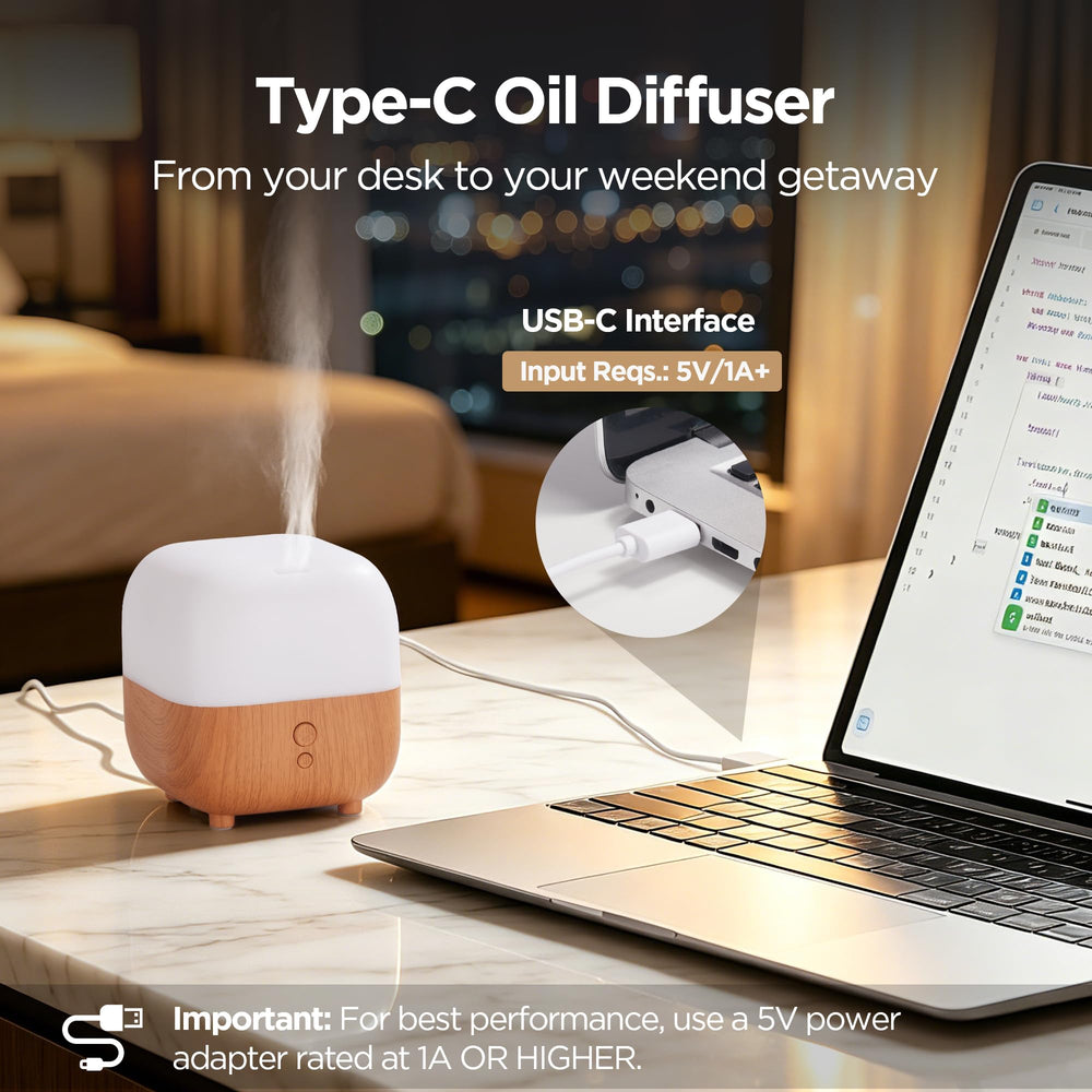 InnoGear detalle del depósito de 150ml con cable Type‑C guardado para portabilidad