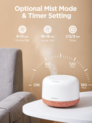 InnoGear difusor en uso en sala generando niebla y mejorando ambiente