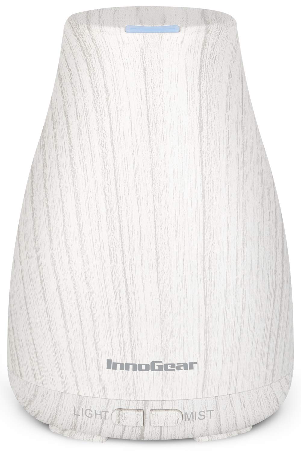 InnoGear difusor frente blanco gris mostrando diseño compacto y elegante