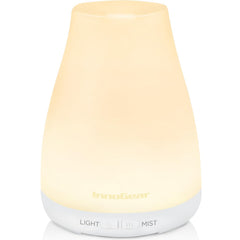 InnoGear difusor vista frontal mostrando diseño compacto y acabado blanco, mejora ambiente