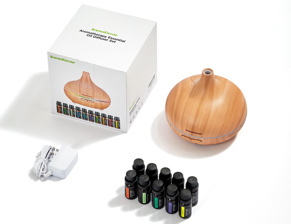 InnoGear difusor en uso en sala humidificando y perfumando el ambiente