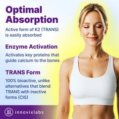 InnovixLabs detalle de formulación MK7 y MK4, espectro completo beneficios
