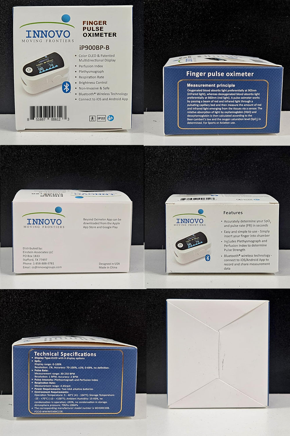 Comparación de tamaño del Innovo iP900BP-B junto a una moneda para escala visual