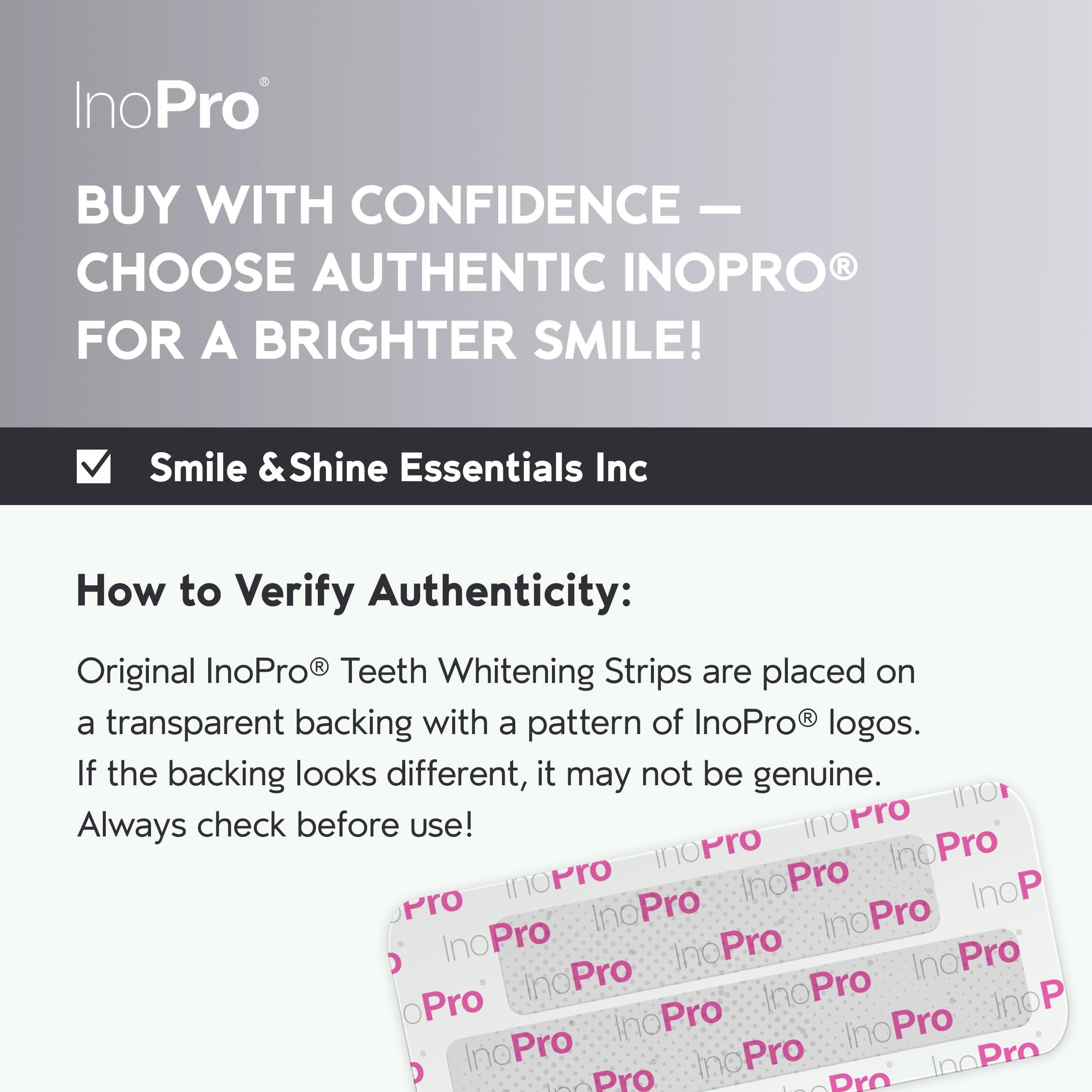 INOPRO tiras aplicadas en dientes demostrando comodidad y blanqueo gradual