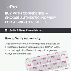 INOPRO tiras aplicadas en dientes demostrando comodidad y blanqueo gradual