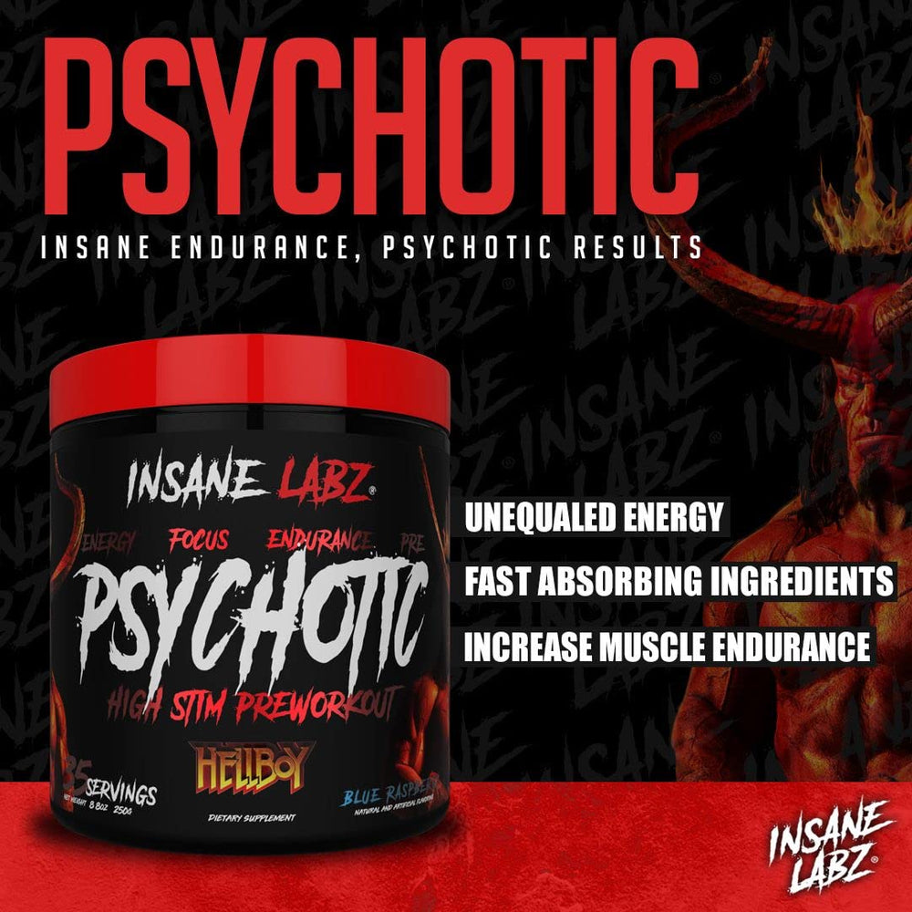 Insane Labz Hellboy etiqueta con lista de ingredientes y advertencias