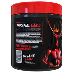 Insane Labz Hellboy etiqueta con lista de ingredientes y beneficios, transparencia en composición