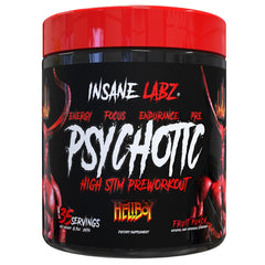 Insane Labz Hellboy envase frontal mostrando marca y sabor Fruit Punch, ideal para elegir producto