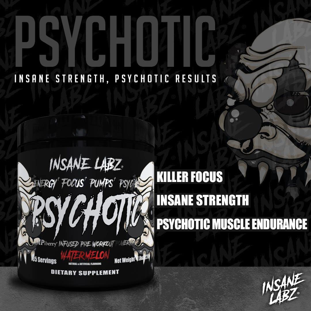 Insane Labz etiqueta con ingredientes clave para enfoque y resistencia