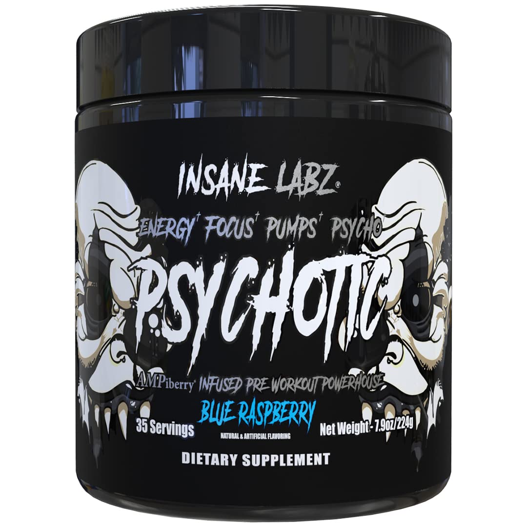 Insane Labz frasco frontal Blue Raspberry mostrando etiqueta y tamaño