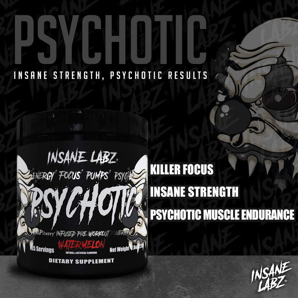 Insane Labz etiqueta con ingredientes destacando beneficios activos