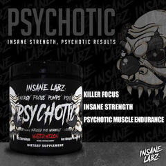 Insane Labz etiqueta con ingredientes destacando beneficios activos