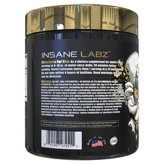 Insane Labz Psychotic Gold textura del polvo para disolución rápida y mezcla uniforme