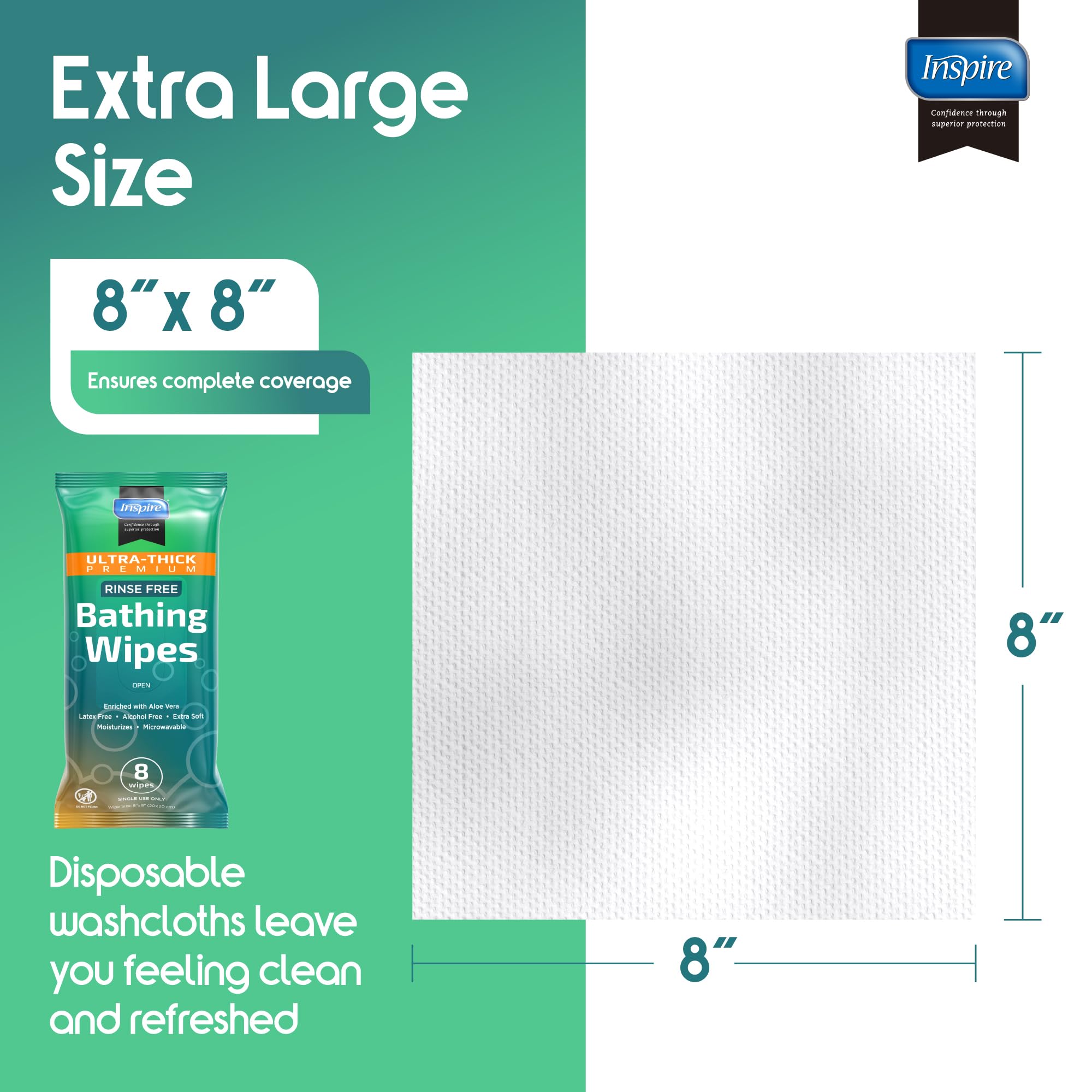 Inspire toallita calentada en microondas para baño tibio