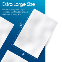 Inspire toallita extendida 8x12 pulgadas para cubrir mayor superficie rápidamente