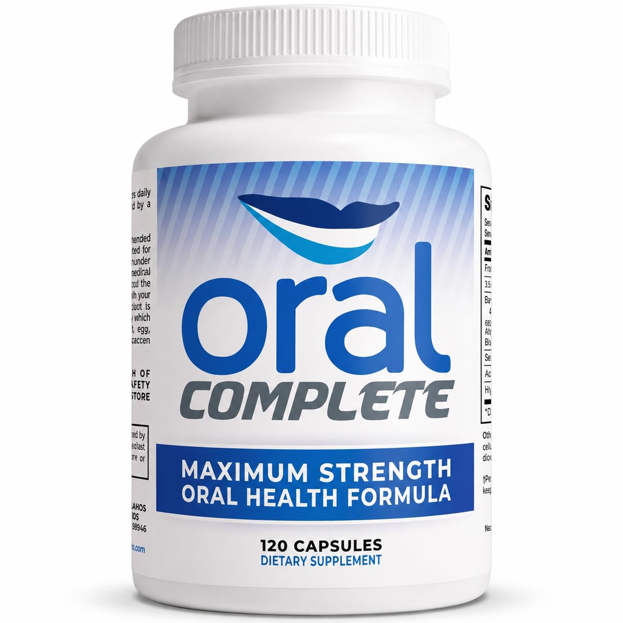 Instant Brands Oral Complete vista frontal del envase mostrando cápsulas y beneficios para aliento