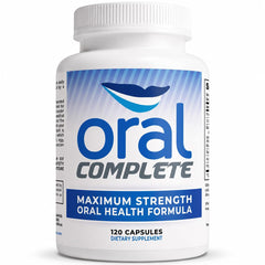 Instant Brands Oral Complete vista frontal del envase mostrando cápsulas y beneficios para aliento