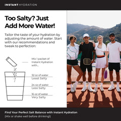 Instant Hydration etiqueta con lista de electrolitos y minerales