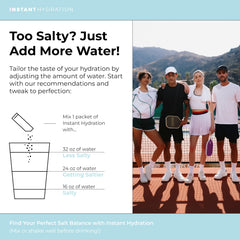 Instant Hydration etiqueta de ingredientes con electrolitos y 1445mg por porción