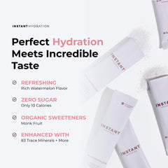 Instant Hydration etiqueta nutricional, claridad en electrolitos y valores