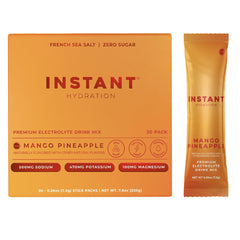 Instant Hydration frente del empaque mostrando 30 sobres y beneficios claros