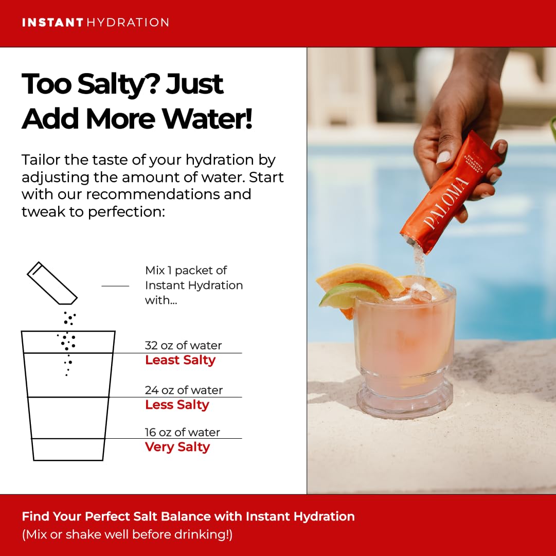 Instant Hydration en mesa de verano junto a frutas cítricas estilo lifestyle