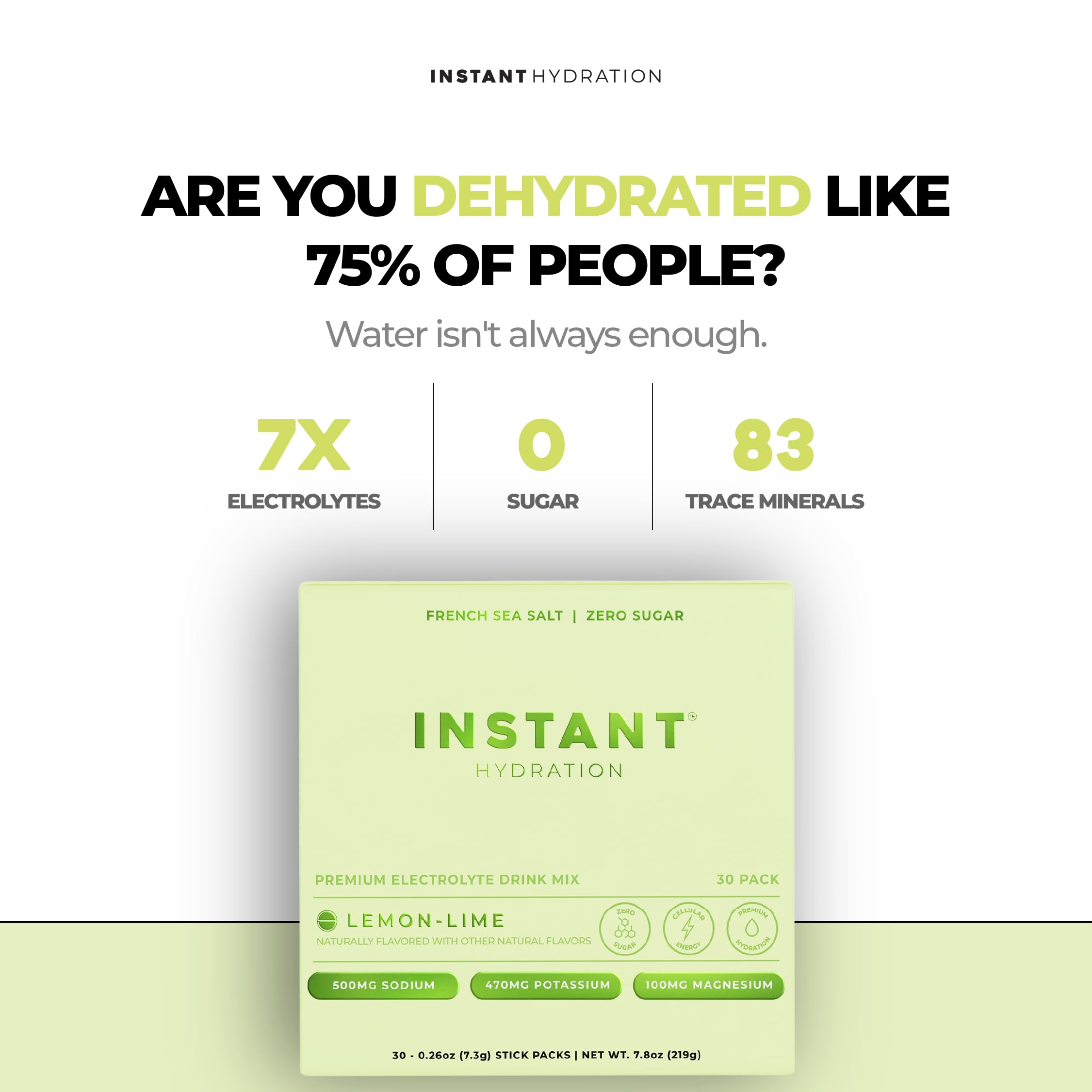 Instant Hydration sticks dispersos sobre mesa, fácil transporte y dosificación