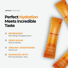 Instant Hydration bebida preparada en vaso, refrescante y sin azúcar