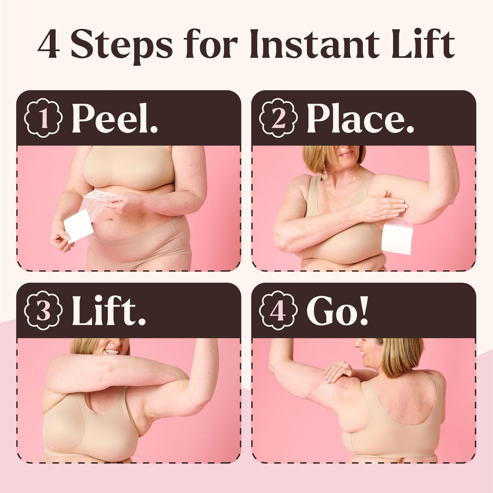 Instant Lifts resultado antes y después en brazo, realce visible inmediato