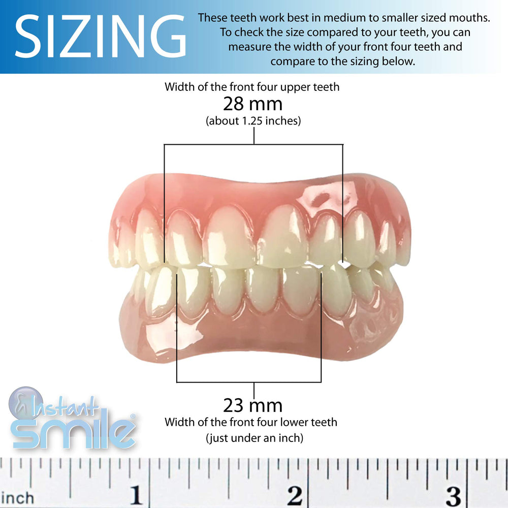 Instant Smile comparación de tamaño junto a una mano para visualizar escala y ajuste práctico