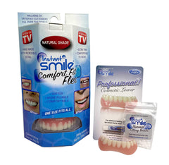 Instant Smile primer plano de la textura flexible del diente para ajuste cómodo y natural