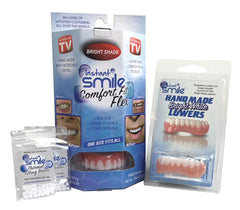 Instant Smile piezas colocadas en boca mostrando mejora estética instantánea