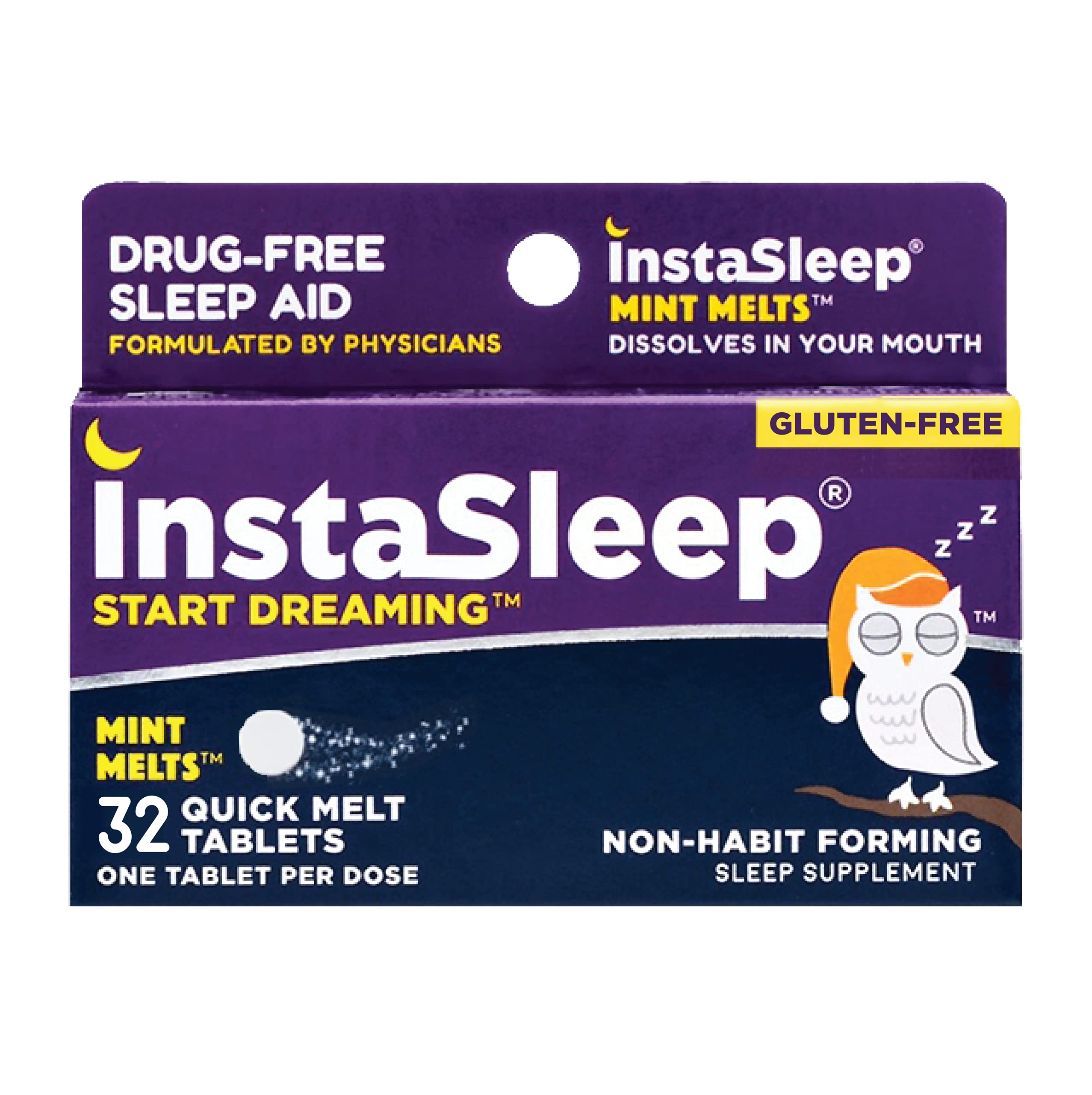 InstaSleep Mint frente del envase mostrando diseño y beneficio portátil