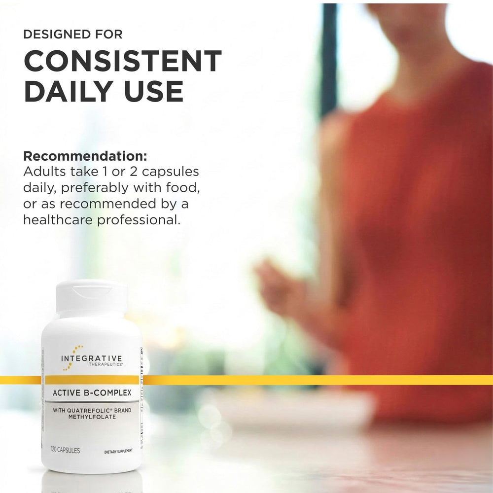 Integrative Therapeutics close-up de ingredientes activos resaltando metilfolato