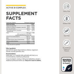 Integrative Therapeutics etiqueta de ingredientes destacando formas activas B2 B6 B12