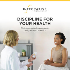 Documento de prueba de terceros junto al frasco Integrative Therapeutics, demuestra control de calidad