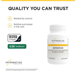Envase abierto con cápsulas visibles de Integrative Therapeutics, muestra cantidad por frasco