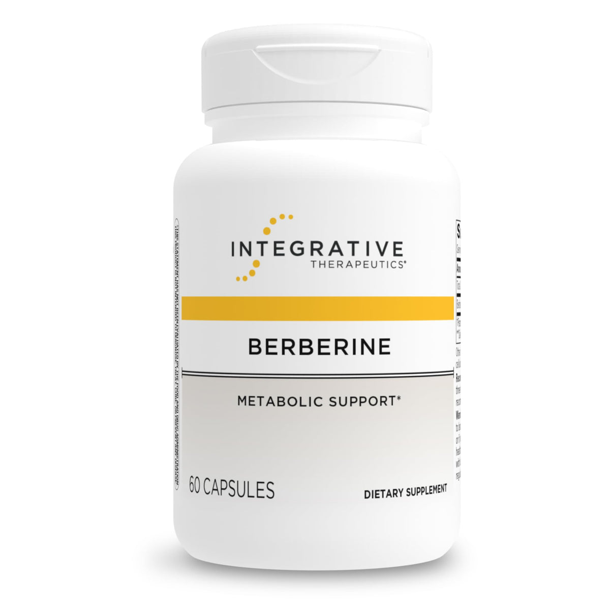 Integrative Therapeutics frasco frontal mostrando etiqueta y beneficio metabólico
