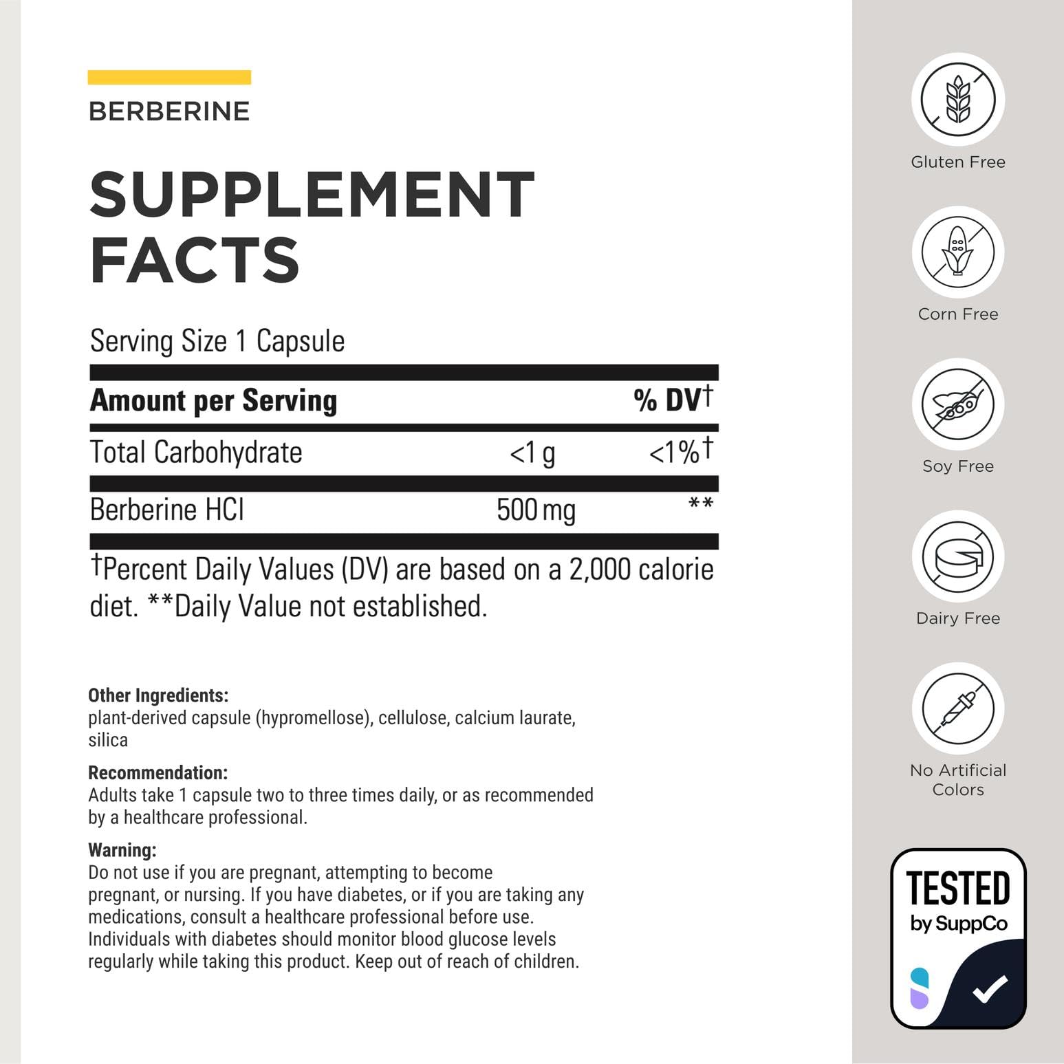 Integrative Therapeutics etiqueta con ingredientes clara y garantía de pureza