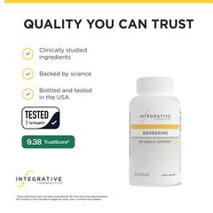 Integrative Therapeutics cápsulas junto a plato con comida para mejor absorción