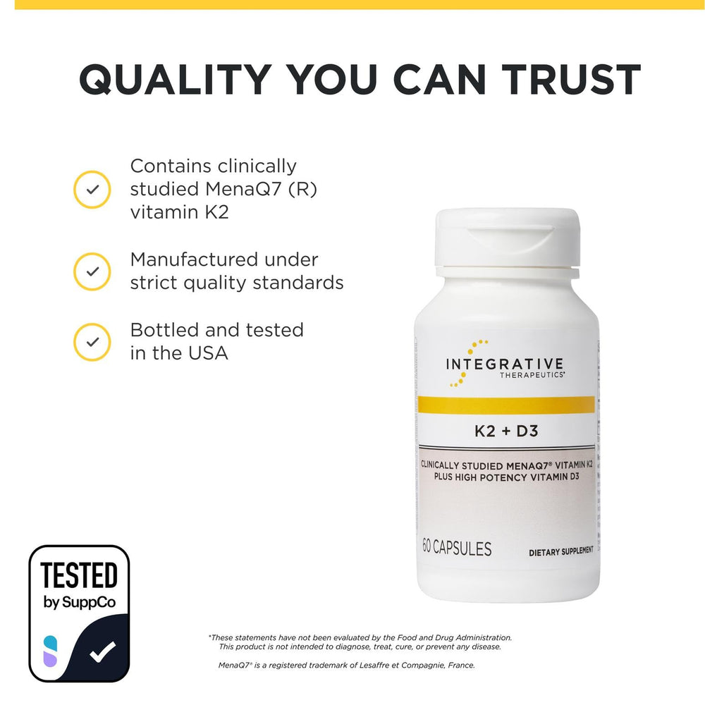 Integrative Therapeutics cápsula junto a alimentos ricos en calcio para contexto