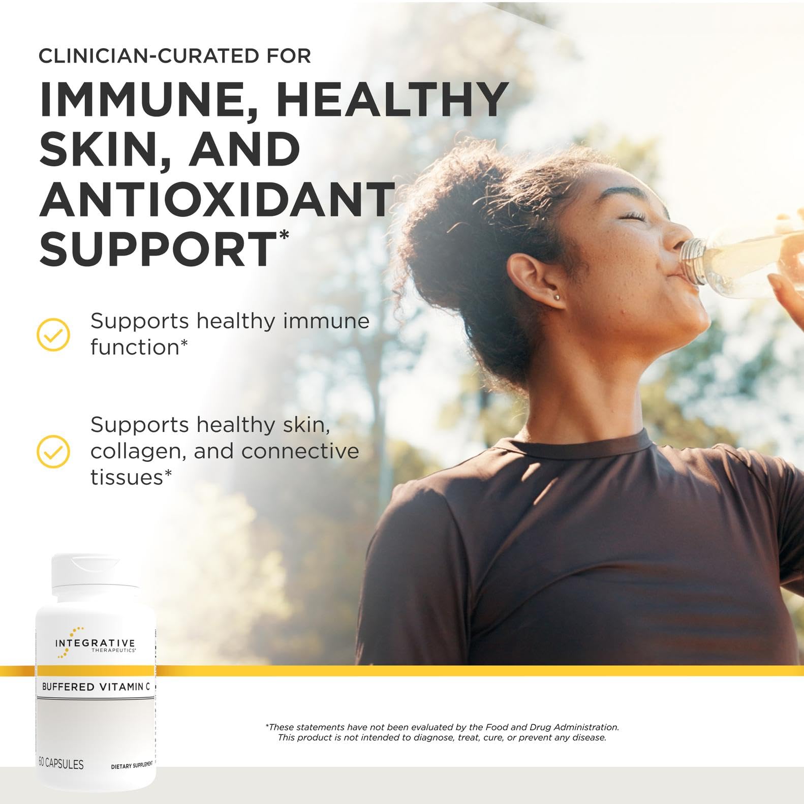 Integrative Therapeutics cápsula detalle de textura que facilita la ingestión
