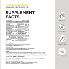 Integrative Therapeutics cápsula en primer plano, muestra fácil ingestión y tamaño