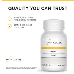 Etiqueta nutricional de Integrative Therapeutics CoQ10 con información de dosis